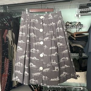 ModCloth Cotton Bridge Skirt w/Pockets!